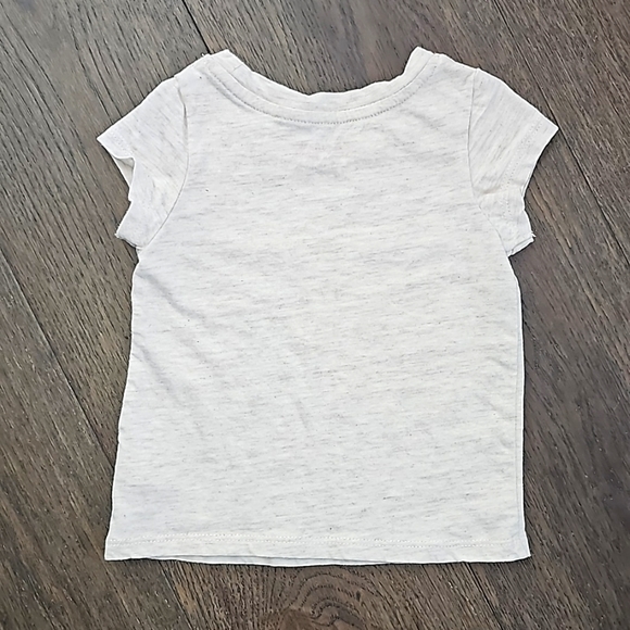 3/$15 CAT & JACK Super Cute Baby Tee! Size 12 month Oatmeal color. Heathered Tee - Picture 3 of 3